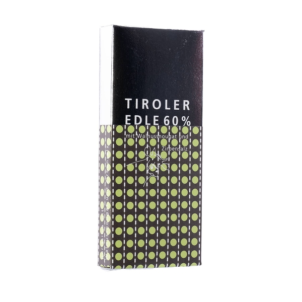 Tiroler Edle Purissima 60% | Walnussnougat mit Zirbensalz