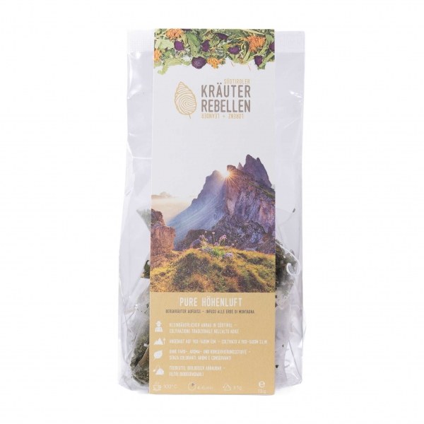 Kräuter Rebellen | Pure Höhenluft | Kräuteraufguss im Pyramidenbeutel | 13g