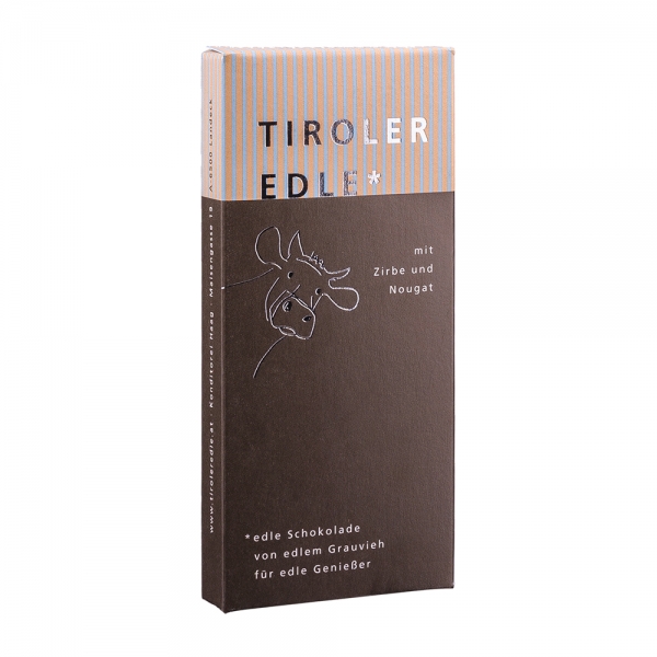 Tiroler Edle | Schokolade mit Zirbe und Nougat 